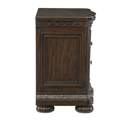 Homelegance Dresser Dark Cherry Traditional Elegant Design with USB Port 1407-4