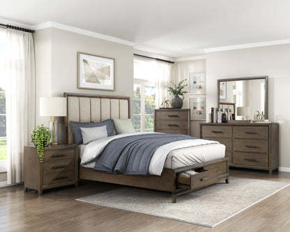 Homelegance Dresser Dark Walnut Classic Refined Elegance Black Nickel Hardware 1422N-4