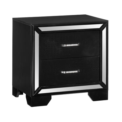 Homelegance Dresser Black Alligator Embossed Veneer Glam Style 1428BK-4