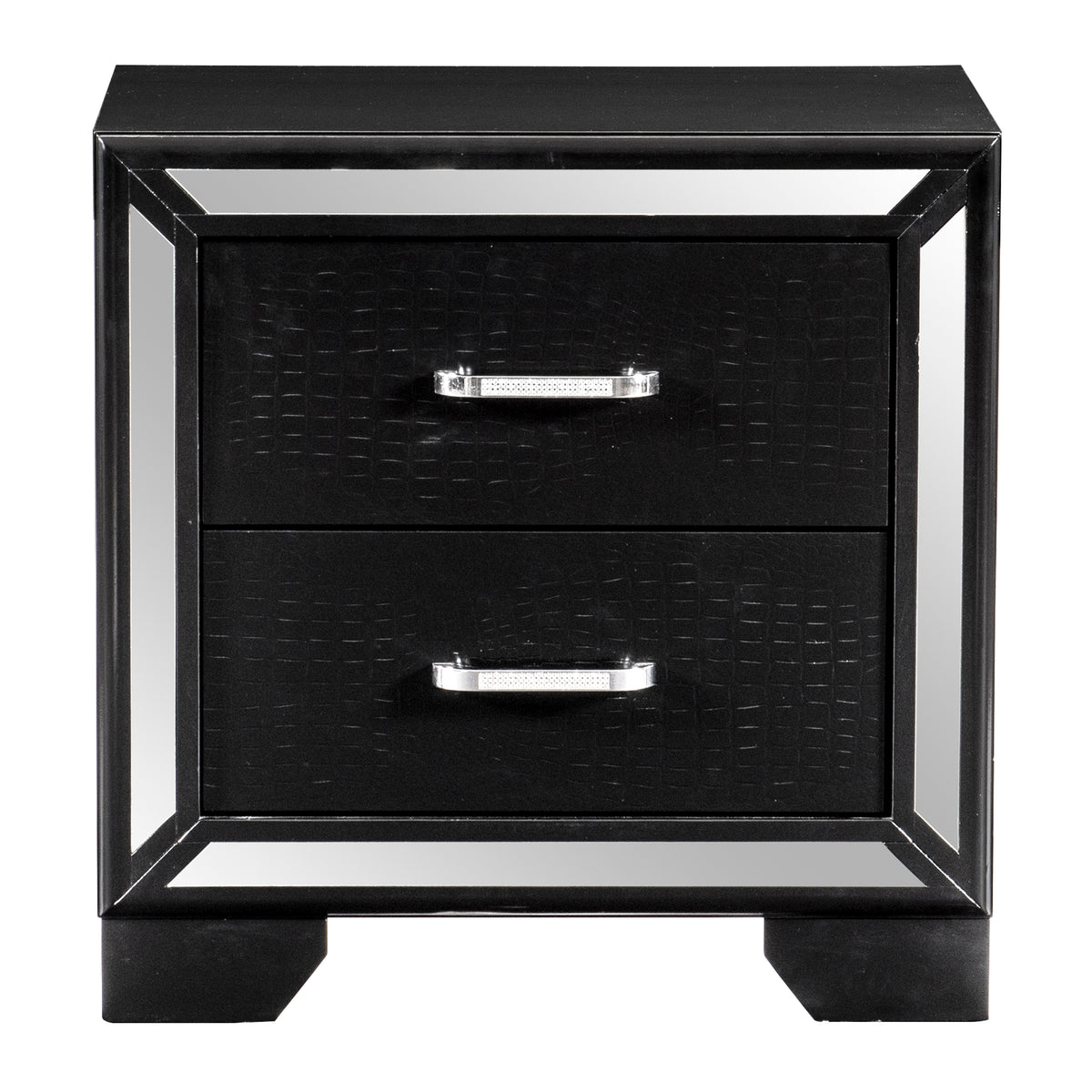 Homelegance Dresser Black Alligator Embossed Veneer Glam Style 1428BK-4