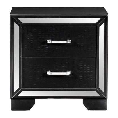 Homelegance Dresser Black Alligator Embossed Veneer Glam Style 1428BK-4