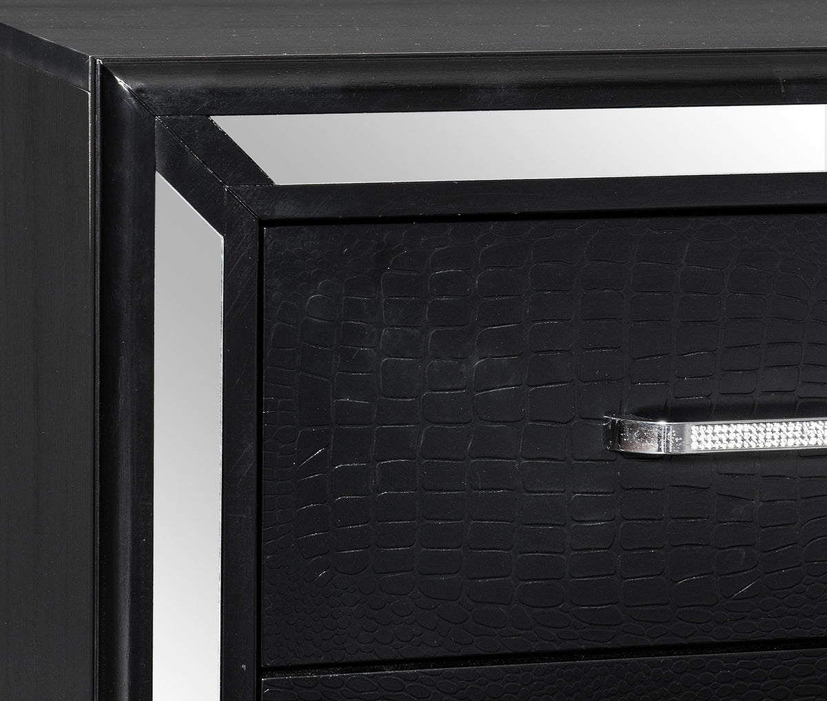 Homelegance Dresser Black Alligator Embossed Veneer Glam Style 1428BK-4