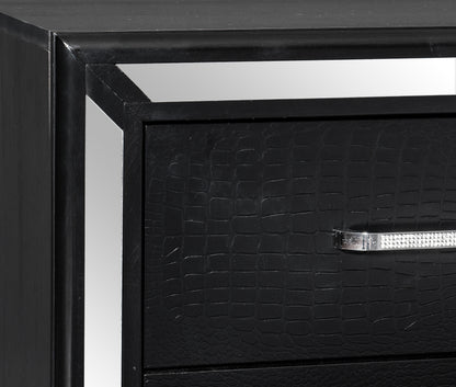 Homelegance Dresser Black Alligator Embossed Veneer Glam Style 1428BK-4