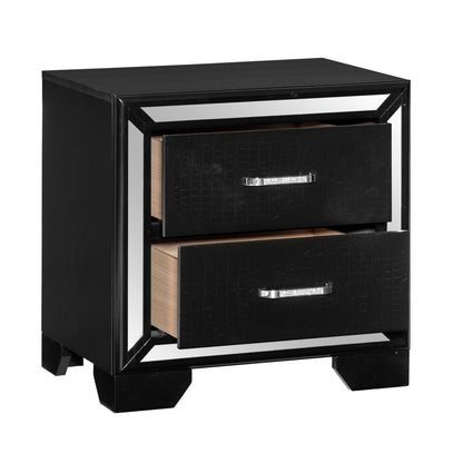 Homelegance Dresser Black Alligator Embossed Veneer Glam Style 1428BK-4