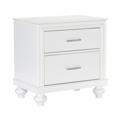 Homelegance Dresser Bright White Glam Iridescent Crystal Hardware Aria 1436W-4