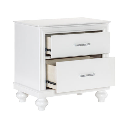 Homelegance Dresser Bright White Glam Iridescent Crystal Hardware Aria 1436W-4