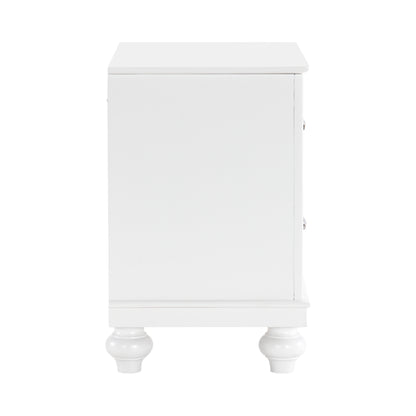 Homelegance Dresser Bright White Glam Iridescent Crystal Hardware Aria 1436W-4