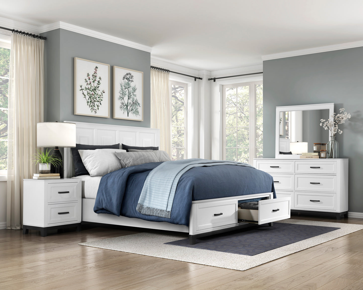 Homelegance Dresser White Casual Transitional Rustic Elegant Bedroom 1450WH-4