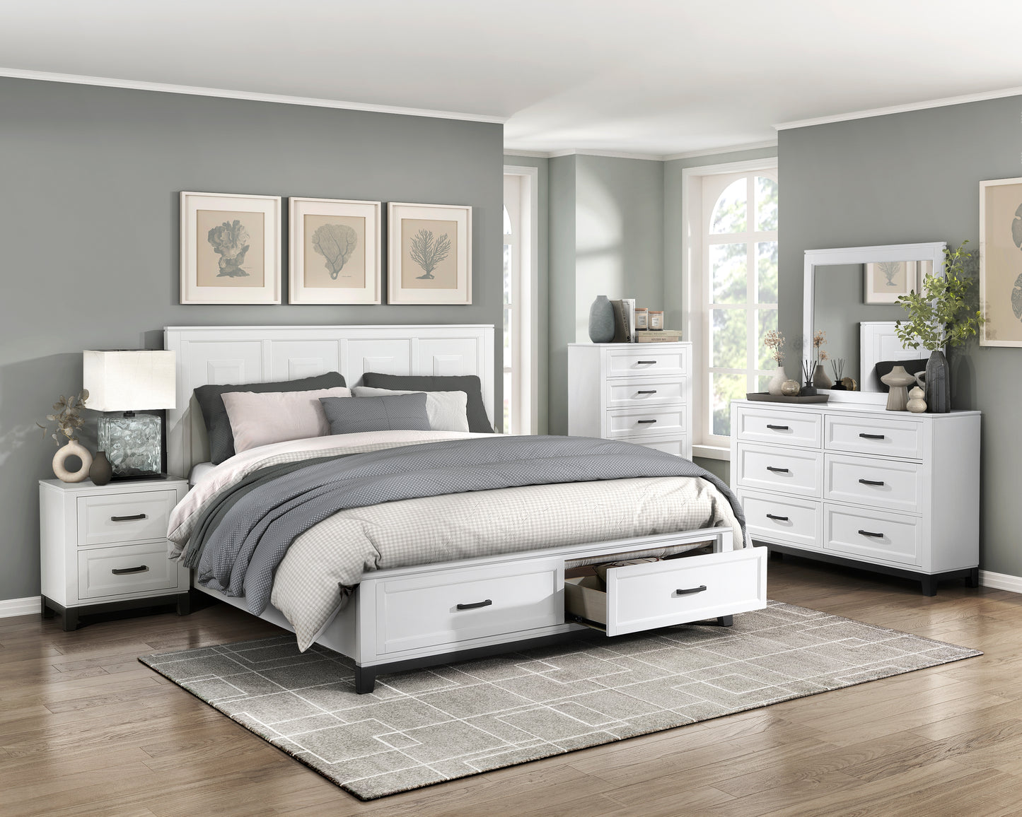 Homelegance Dresser White Casual Transitional Rustic Elegant Bedroom 1450WH-4