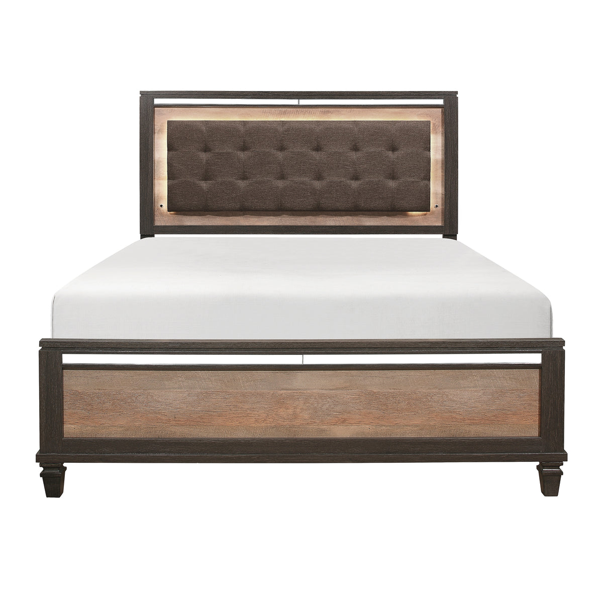 Homelegance Danridge Queen Bed With Led Light In Brown