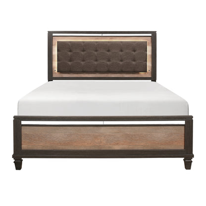 Homelegance Danridge Queen Bed With Led Light In Brown