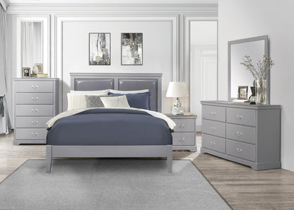 Homelegance Dresser Gray Traditional Style with Satin Nickel Hardware 1519GY-4