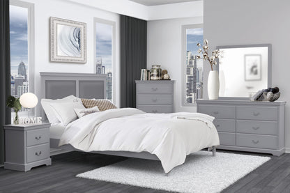 Homelegance Dresser Gray Traditional Style with Satin Nickel Hardware 1519GY-4