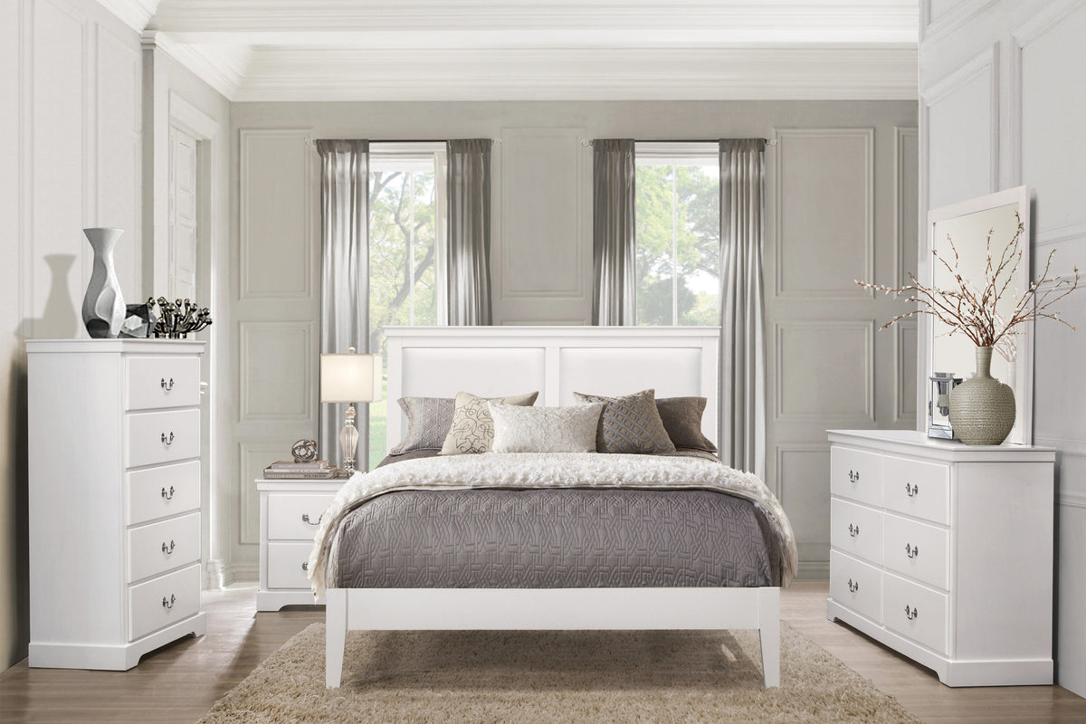 Homelegance Dresser White Traditional Style with Satin Nickel Hardware 1519WH-4