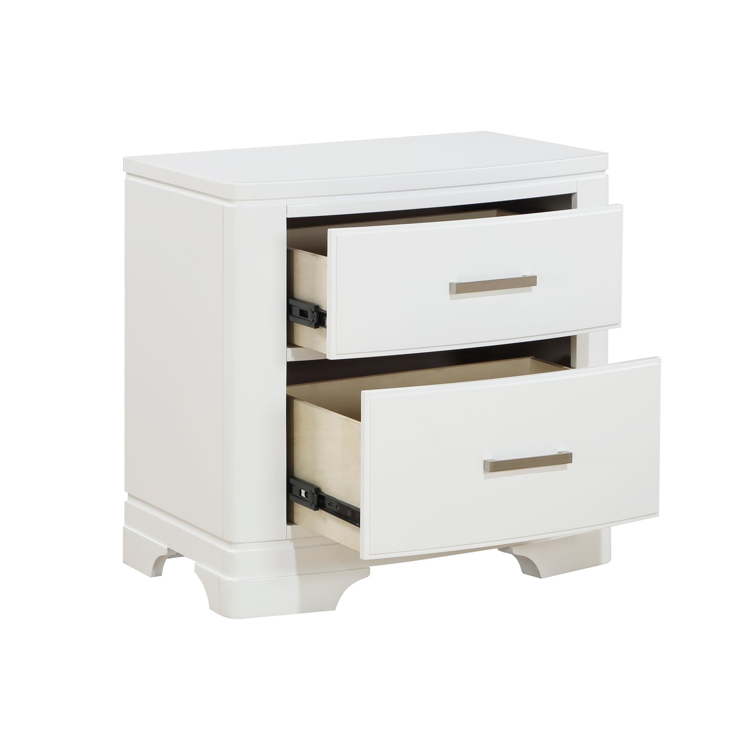 Homelegance Dresser White Transitional Modern Lines Polished Chrome Hardware 1520WH-4