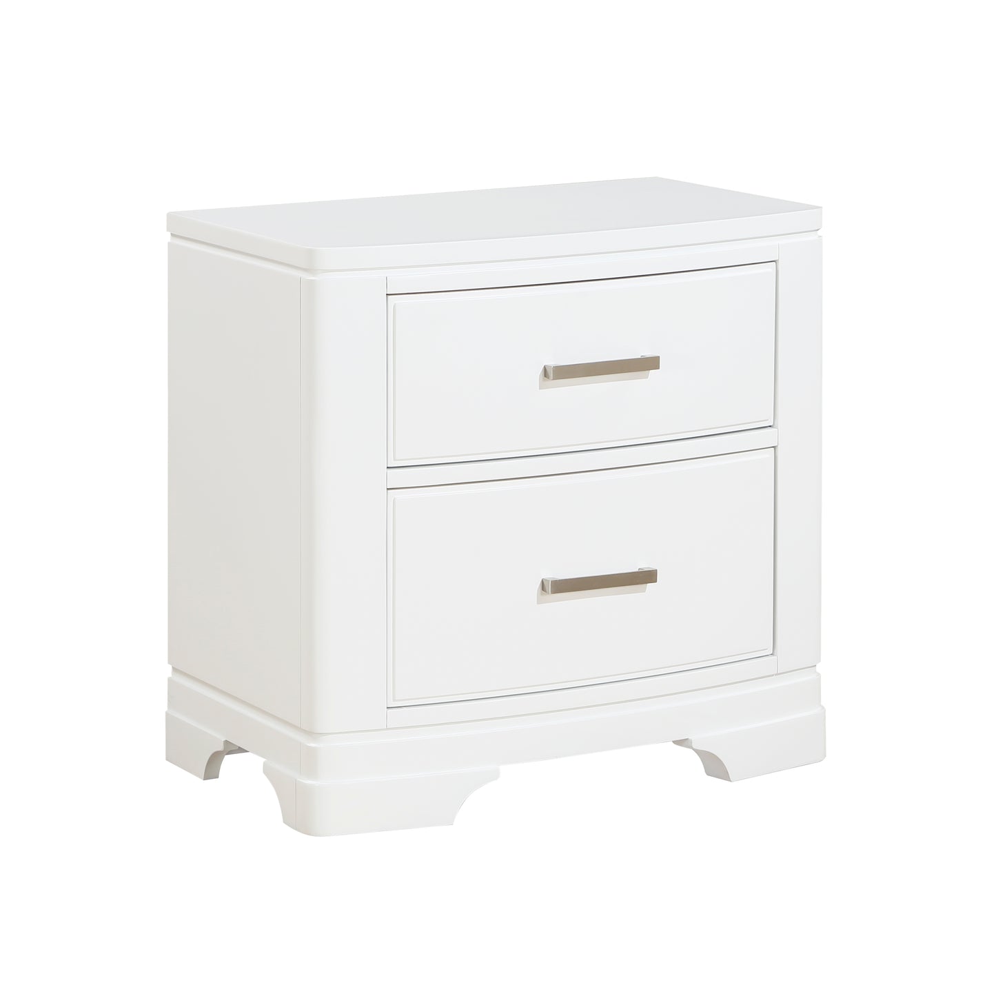 Homelegance Dresser White Transitional Modern Lines Polished Chrome Hardware 1520WH-4