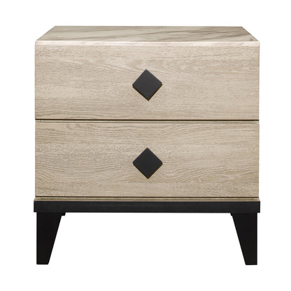 Homelegance Dresser Cream Marble-Look Black Hardware Modern Contemporary 1524-4
