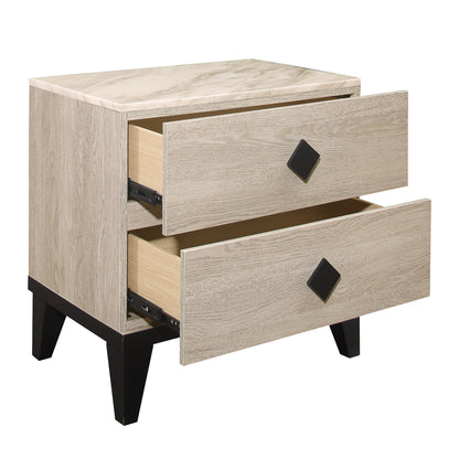 Homelegance Dresser Cream Marble-Look Black Hardware Modern Contemporary 1524-4