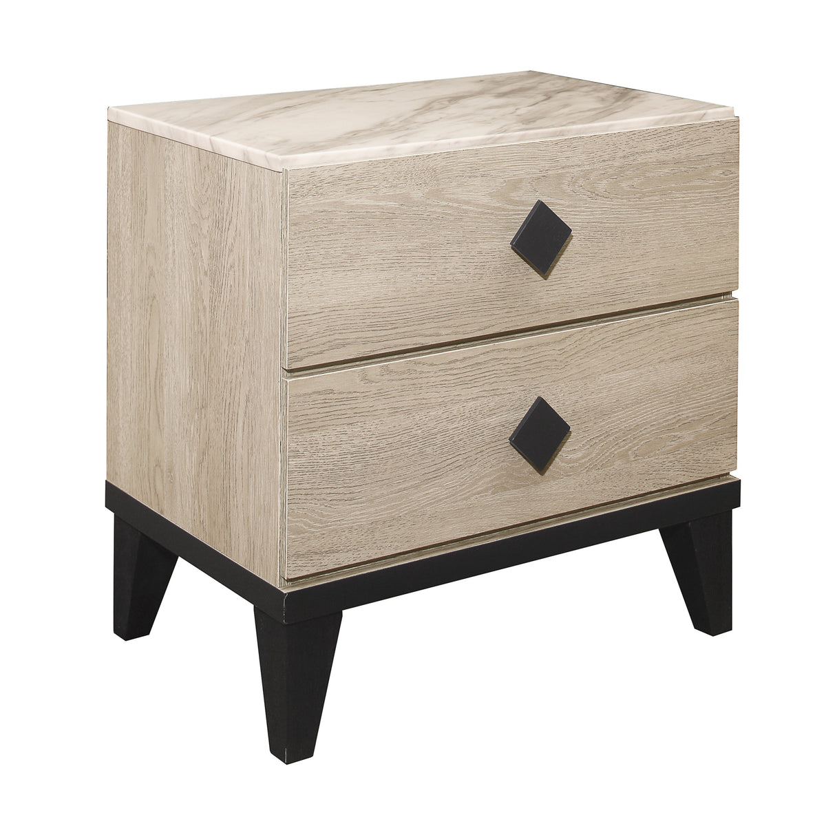 Homelegance Dresser Cream Marble-Look Black Hardware Modern Contemporary 1524-4