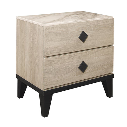 Homelegance Dresser Cream Marble-Look Black Hardware Modern Contemporary 1524-4