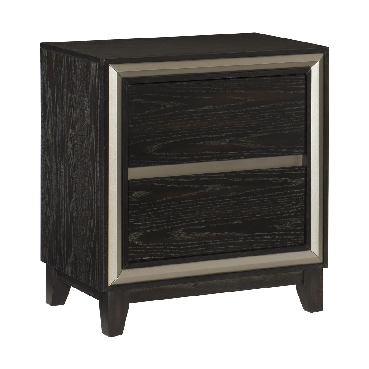 Homelegance Dresser Ebony Oak Veneer Silver Banding Modern Contemporary 1536-4