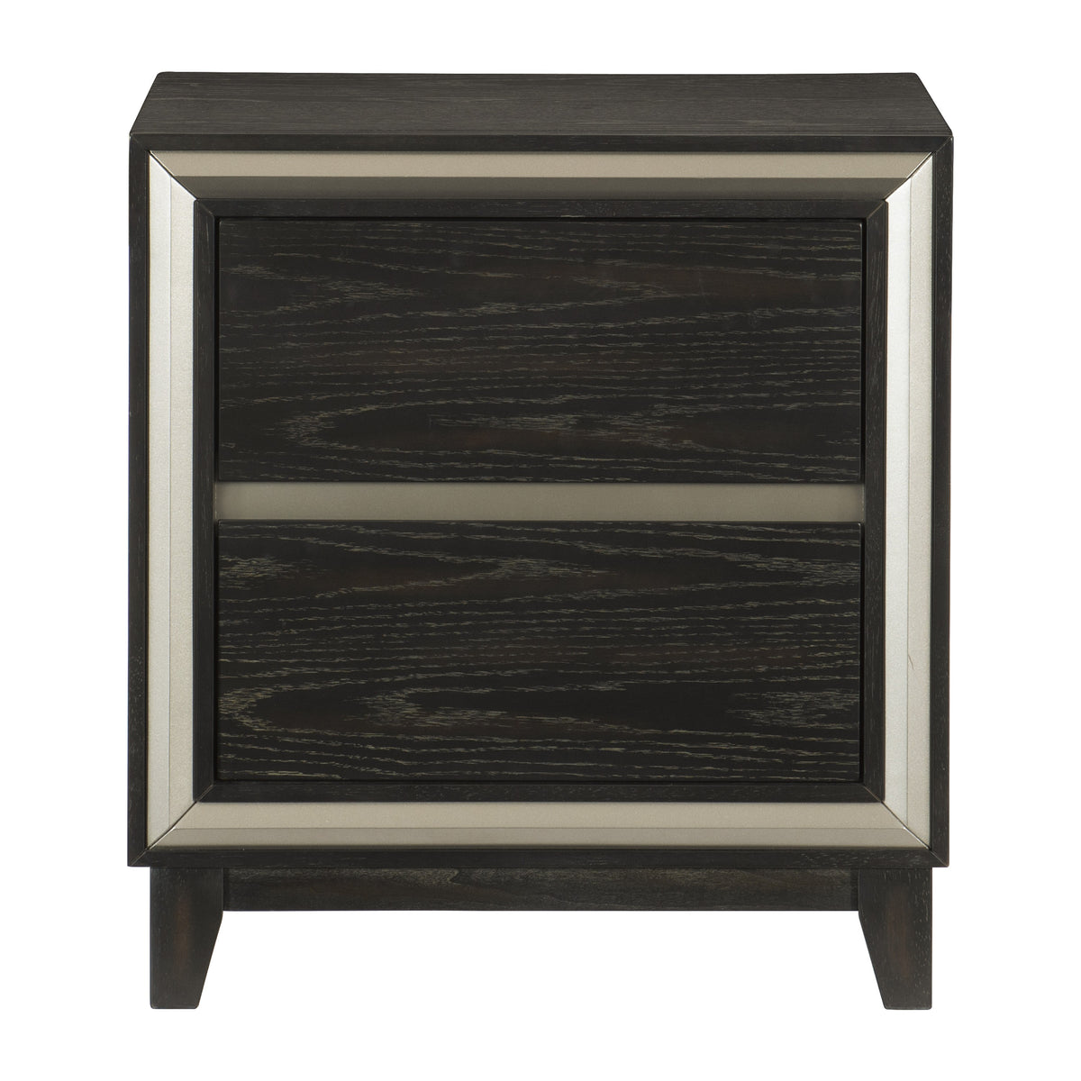 Homelegance Dresser Ebony Oak Veneer Silver Banding Modern Contemporary 1536-4