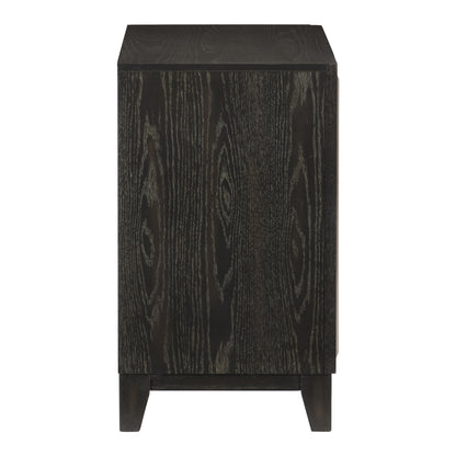Homelegance Dresser Ebony Oak Veneer Silver Banding Modern Contemporary 1536-4