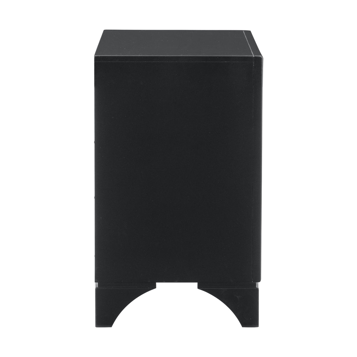 Homelegance Dresser Black Pearlescent Finish Silver Glitter Trim Glam Style 1572BK-4