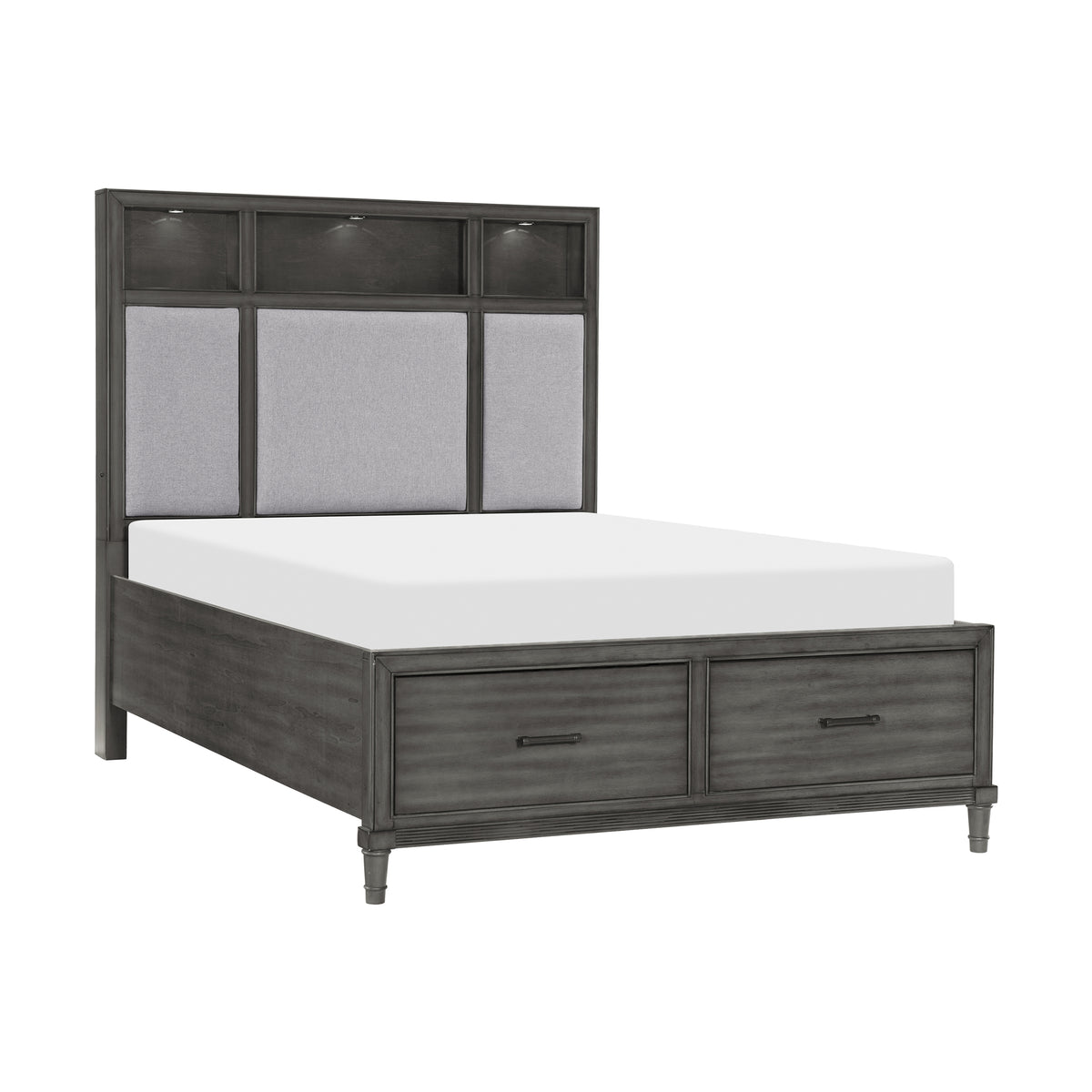 Homelegance Wittenberry Queen Platform Bed In Gray