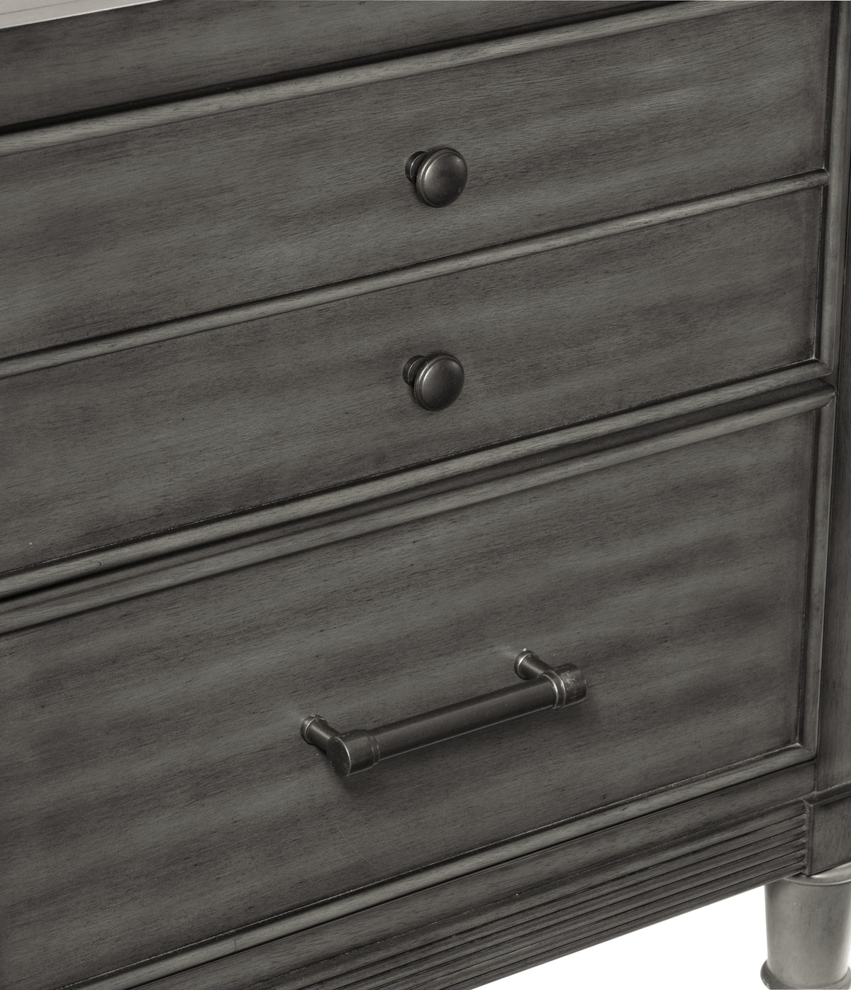 Homelegance Dresser Gray Okume Veneer Dark Bronze Hardware Transitional 1573-4