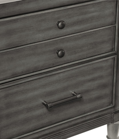 Homelegance Dresser Gray Okume Veneer Dark Bronze Hardware Transitional 1573-4