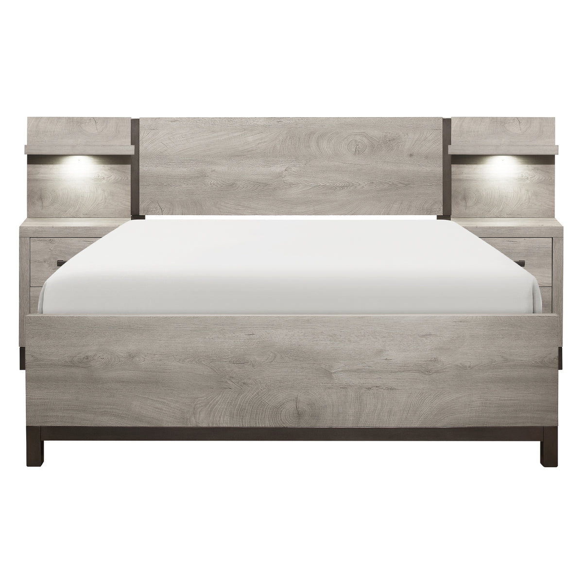 Homelegance Zephyr Queen Wall Bed In Gray
