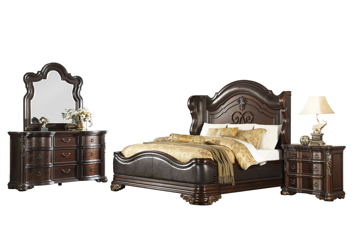 Homelegance Royal Highlands Queen Bed In Brown