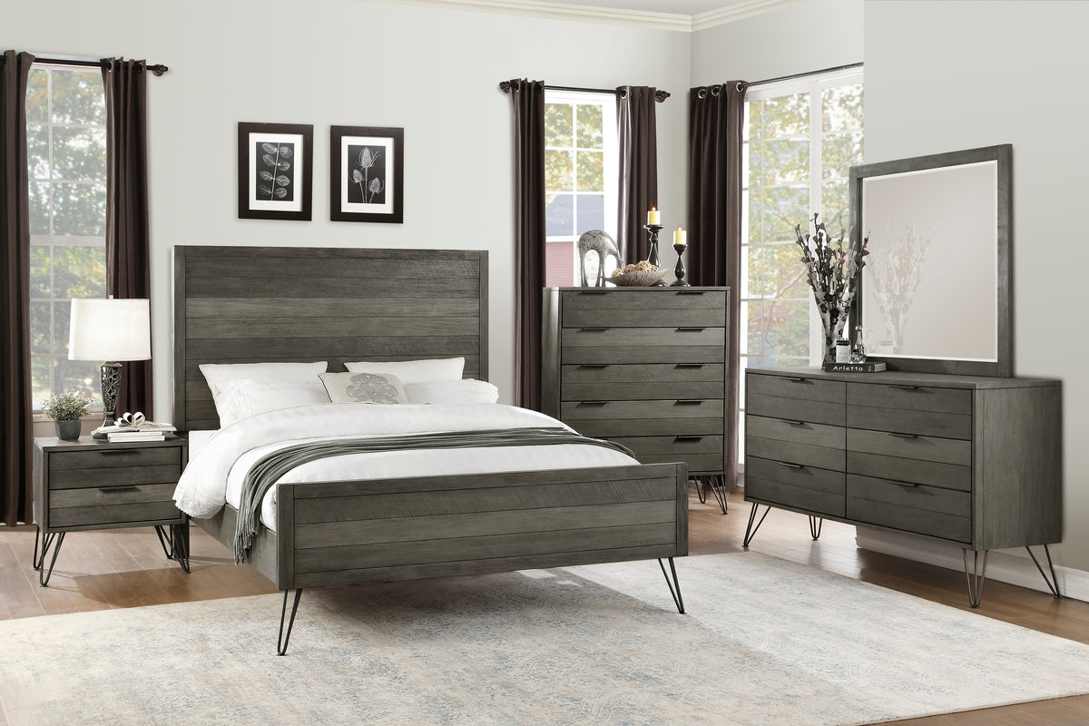 Homelegance Dresser 3-Tone Grey Industrial Style Solid Acacia Wood 1604-4