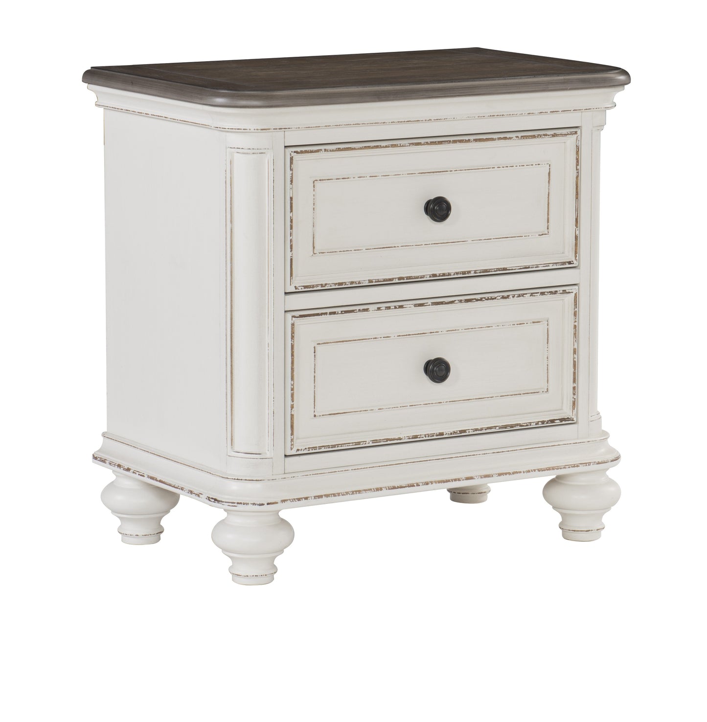 Homelegance Dresser Antique White Brown-Gray French Country Style 1624W-4