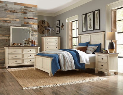 Homelegance Dresser Antique White Rosy Brown Transitional Rustic Style 1626-4