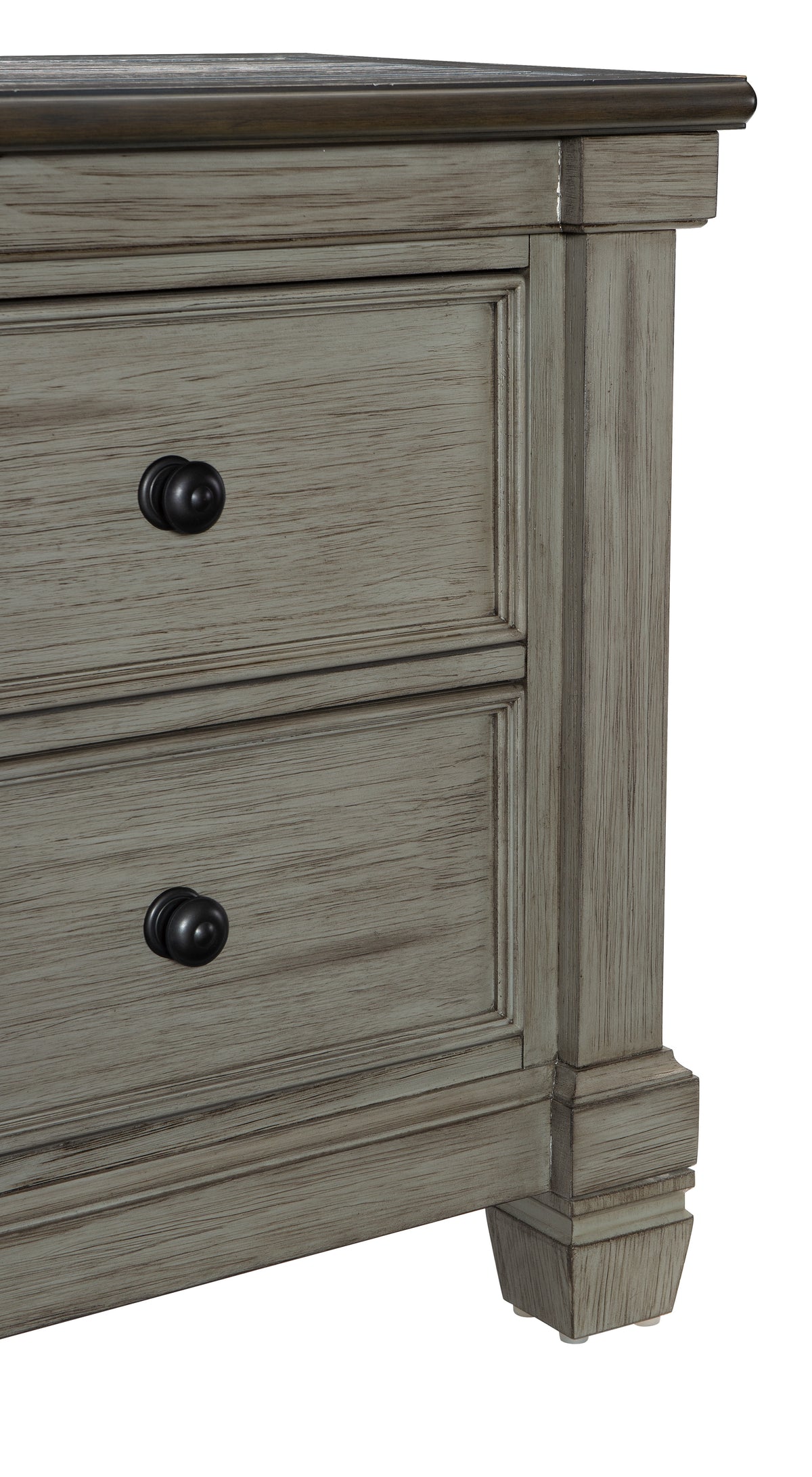 Homelegance Dresser Antique Gray Coffee-Hued Top Transitional Rustic Style 1626GY-4
