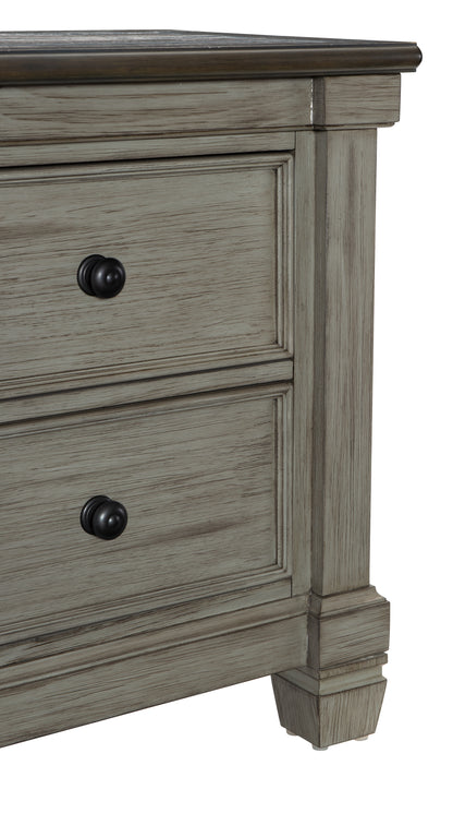 Homelegance Dresser Antique Gray Coffee-Hued Top Transitional Rustic Style 1626GY-4