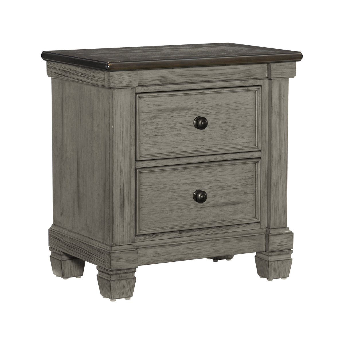 Homelegance Dresser Antique Gray Coffee-Hued Top Transitional Rustic Style 1626GY-4