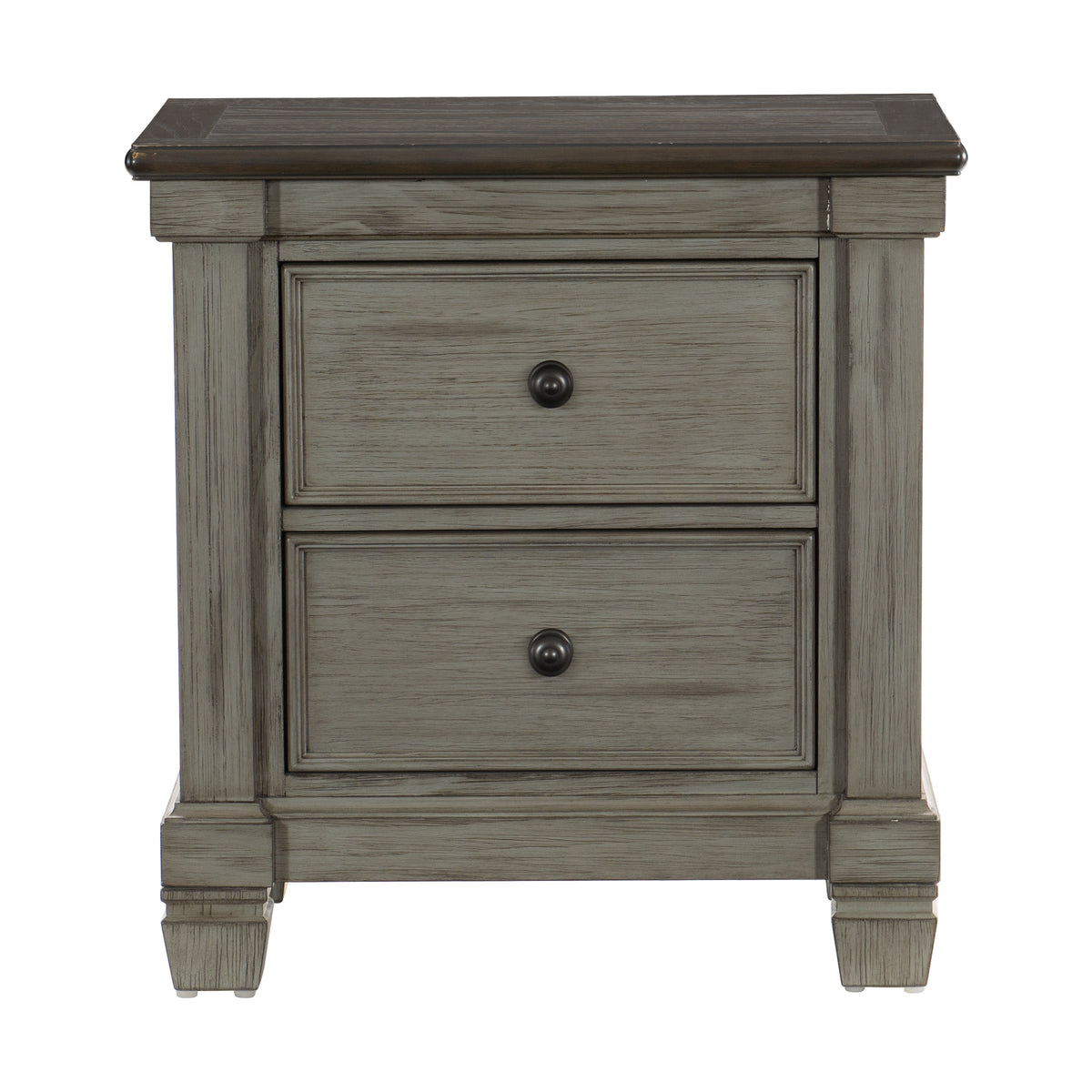 Homelegance Dresser Antique Gray Coffee-Hued Top Transitional Rustic Style 1626GY-4