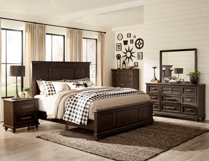 Homelegance Dresser Driftwood Charcoal Transitional Style with Pewter Hardware 1689-4