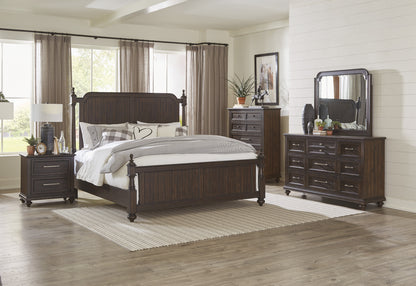 Homelegance Dresser Driftwood Charcoal Transitional Style with Pewter Hardware 1689-4