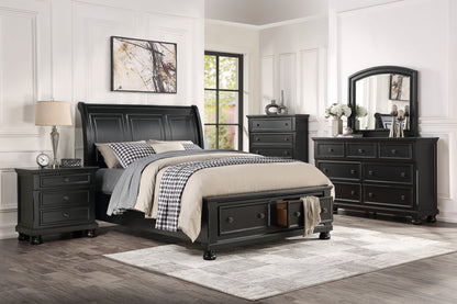 Homelegance Dresser Black Sand-Through Finish Transitional Style Versatile 1714BK-4