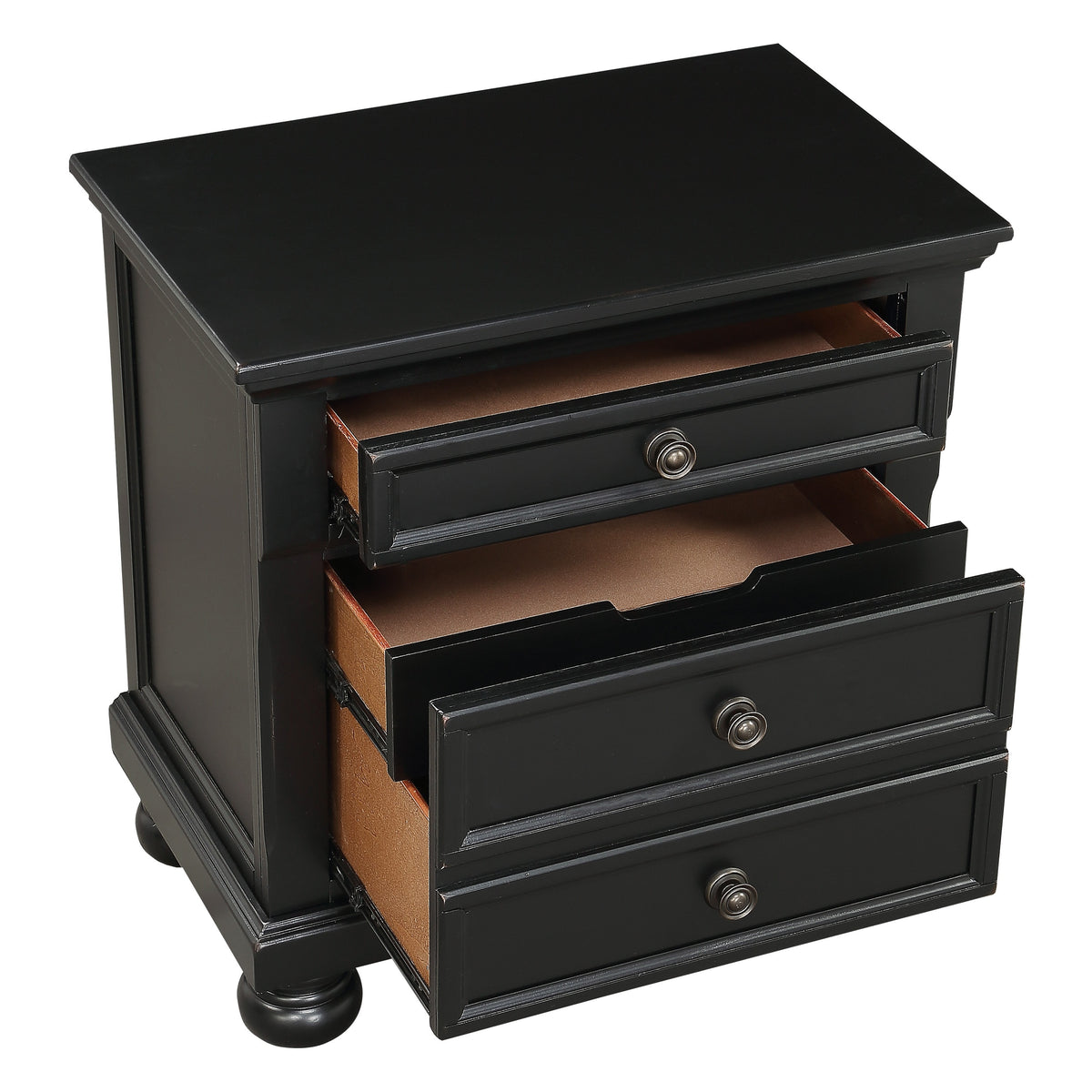 Homelegance Dresser Black Sand-Through Finish Transitional Style Versatile 1714BK-4