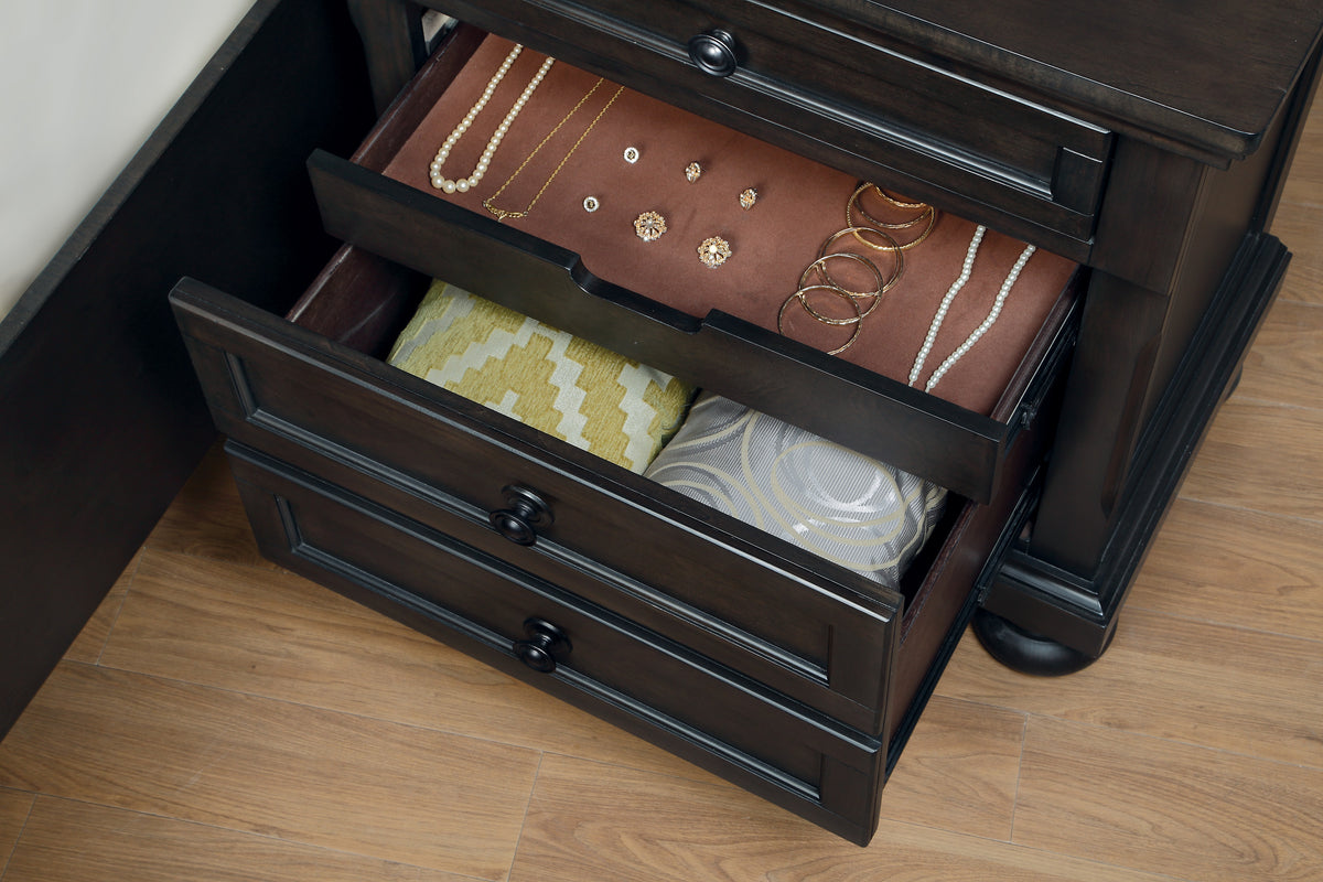Homelegance Dresser Grayish Brown Transitional Hidden Drawer Versatile 1718GY-4