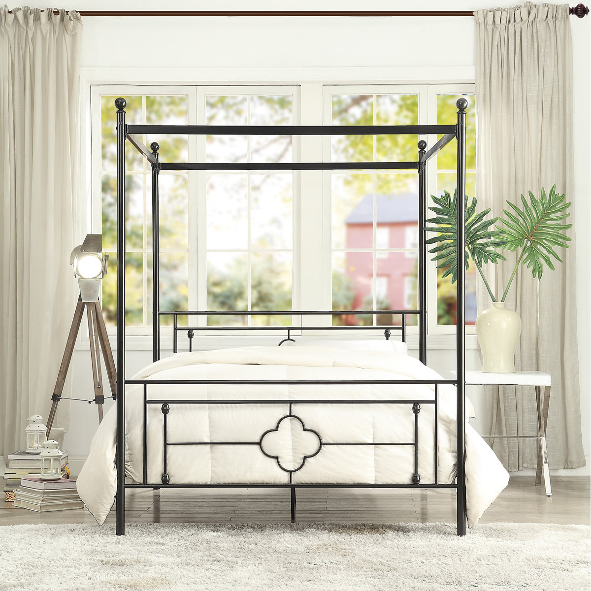 Homelegance Hosta Queen Platform Bed In Black