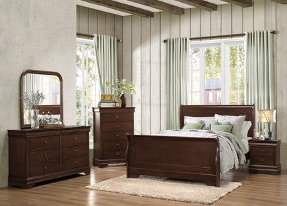Homelegance Dresser Dark Cherry Traditional Louis Philippe Style 1856-4