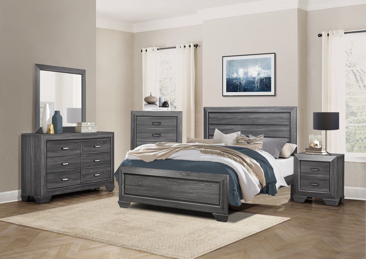 Homelegance Dresser Gray Rustic Contemporary Design with Cup Hardware 1904GY-4