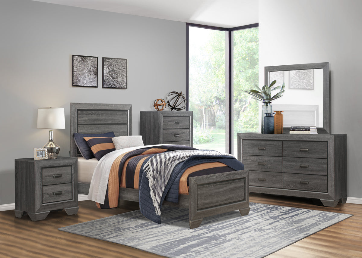 Homelegance Dresser Gray Rustic Contemporary Design with Cup Hardware 1904GY-4