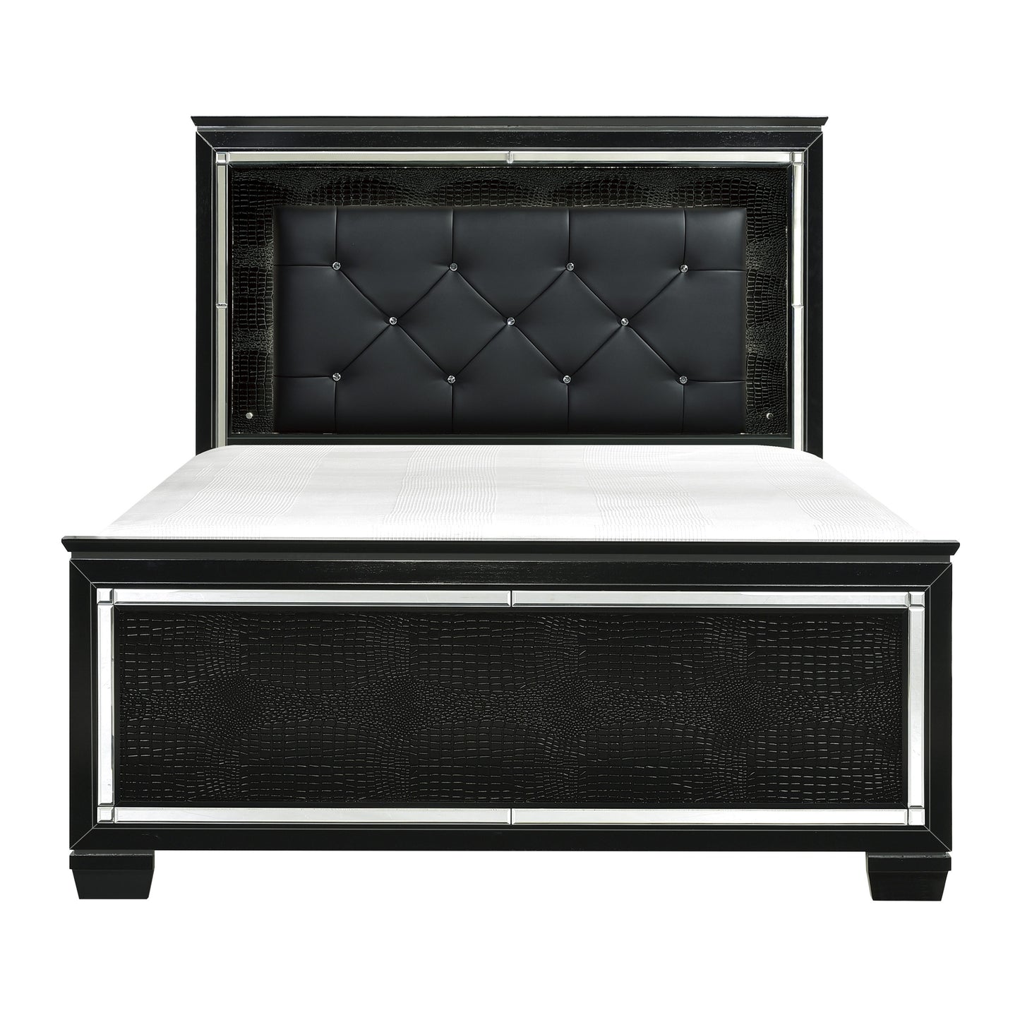 Homelegance Allura Queen Bed With Led Light In Black